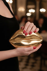 Mr. Lips Gold Clutch