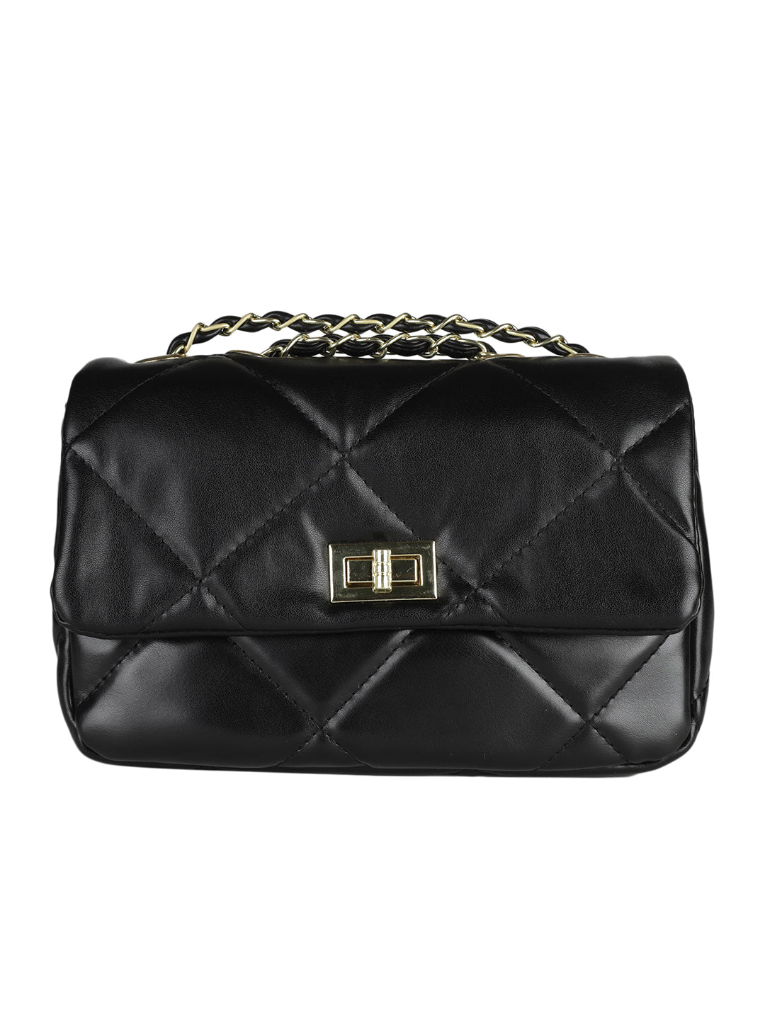 MINI WESST Black Casual Solid Sling Bag(MWHB138BL)
