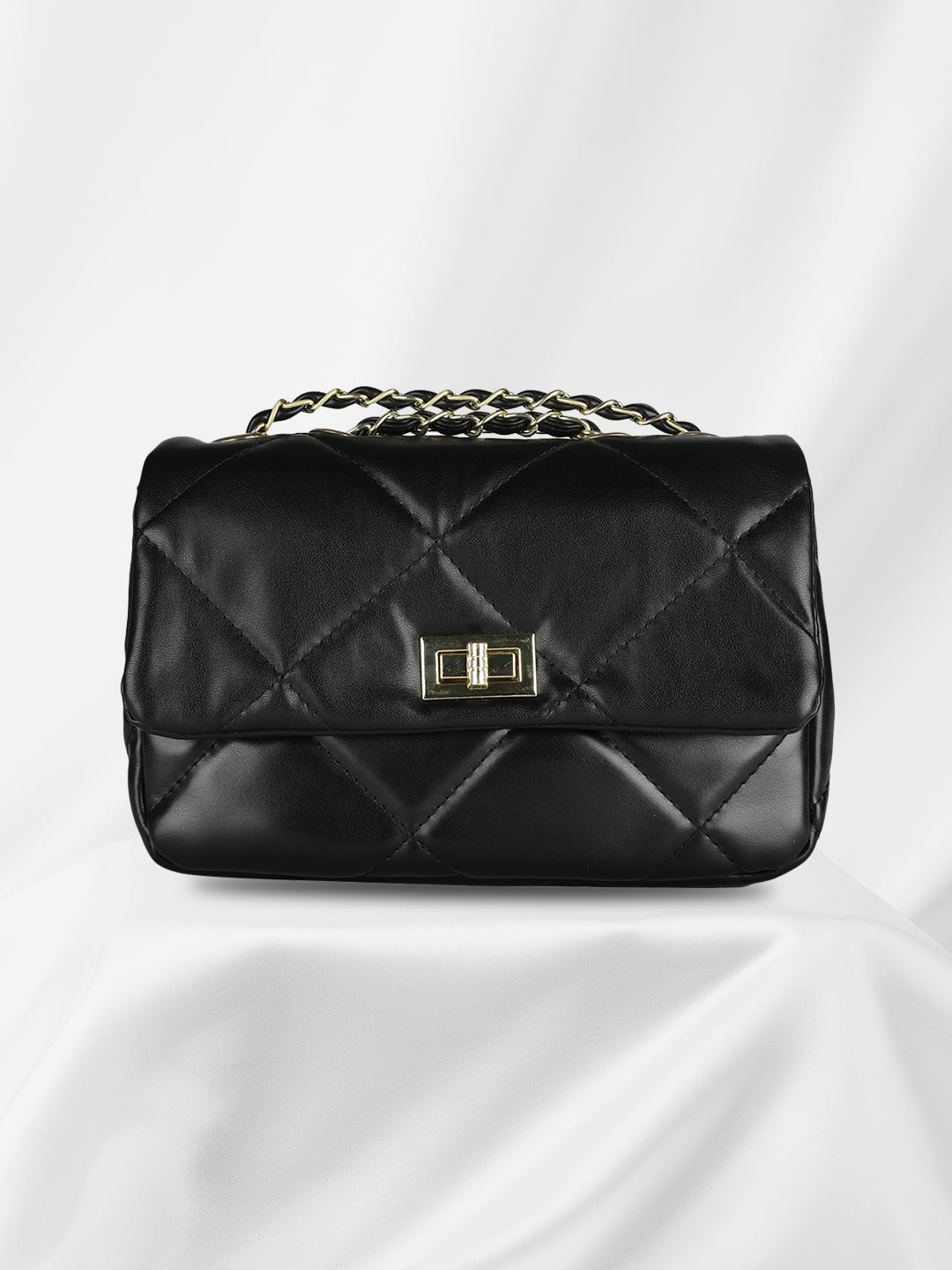 MINI WESST Black Casual Solid Sling Bag(MWHB138BL)