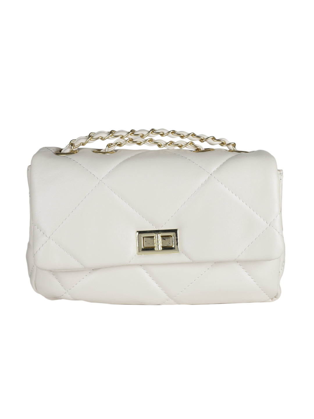 MINI WESST White Casual Solid Sling Bag(MWHB139WT)