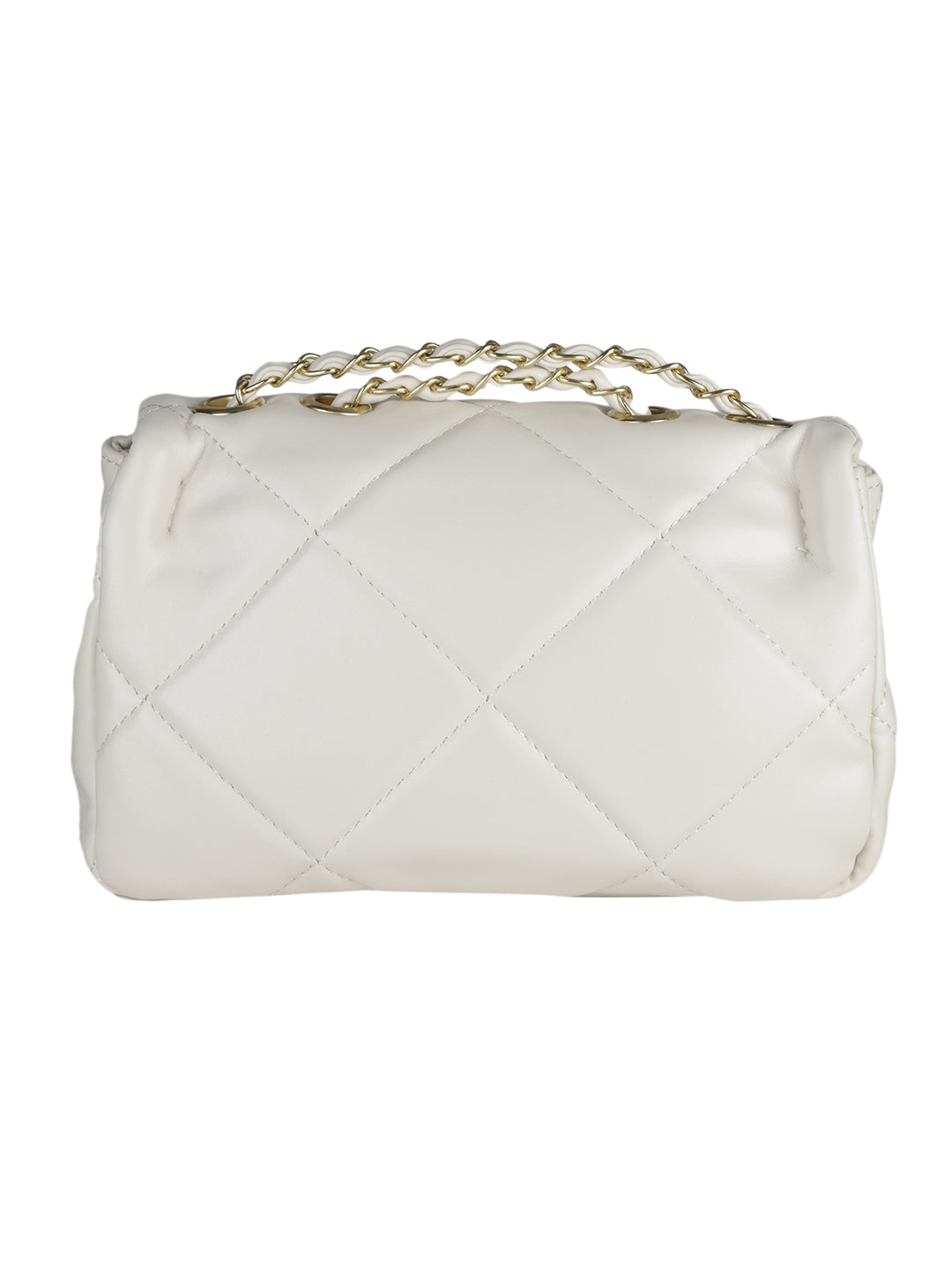 MINI WESST White Casual Solid Sling Bag(MWHB139WT)