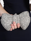 Bow Silver Clutch