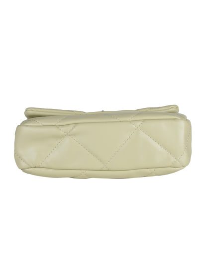 MINI WESST Cream Casual Solid Sling Bag(MWHB140GR)