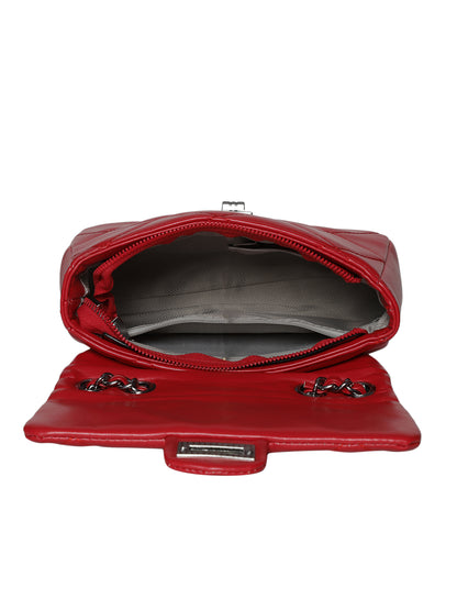 MINI WESST Red Casual Solid Sling Bag(MWHB137RD)
