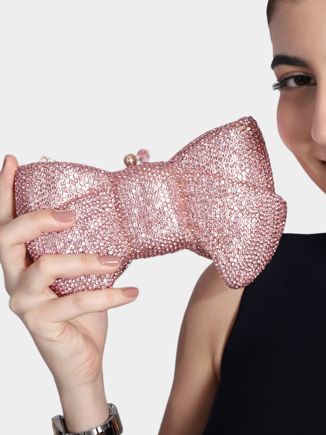 Bow Pink Clutch