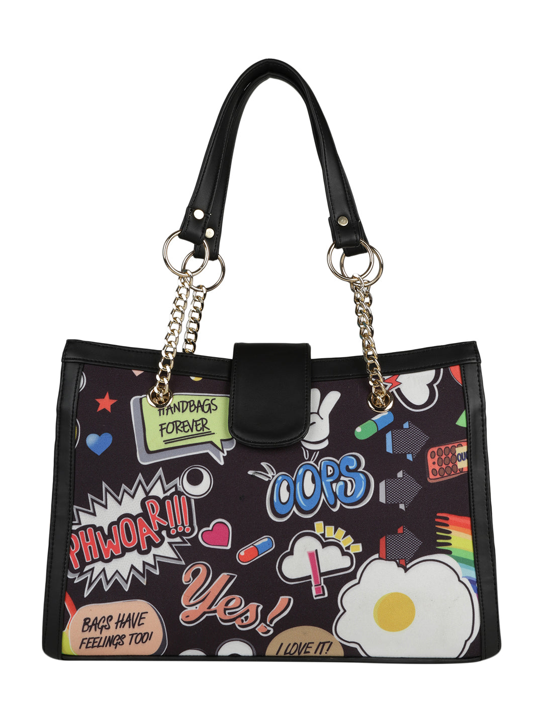 Black casual online handbag