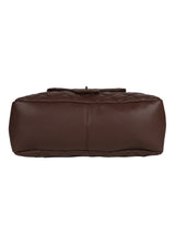 Brown Casual Solid Handheld Bag