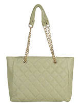 Green Casual Solid Handheld Bag