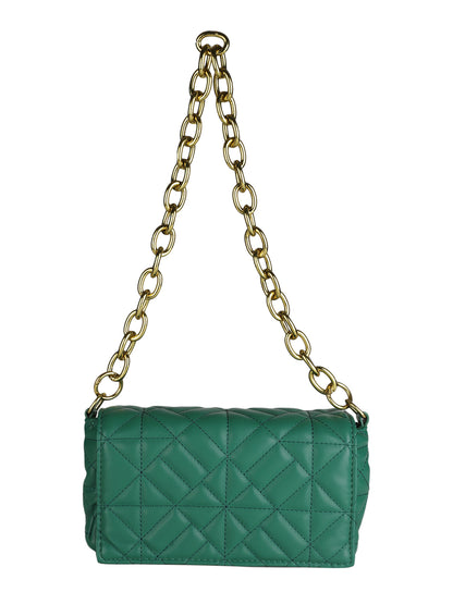 MINI WESST Green Casual Solid Shoulder Bag(MWHB144GR)