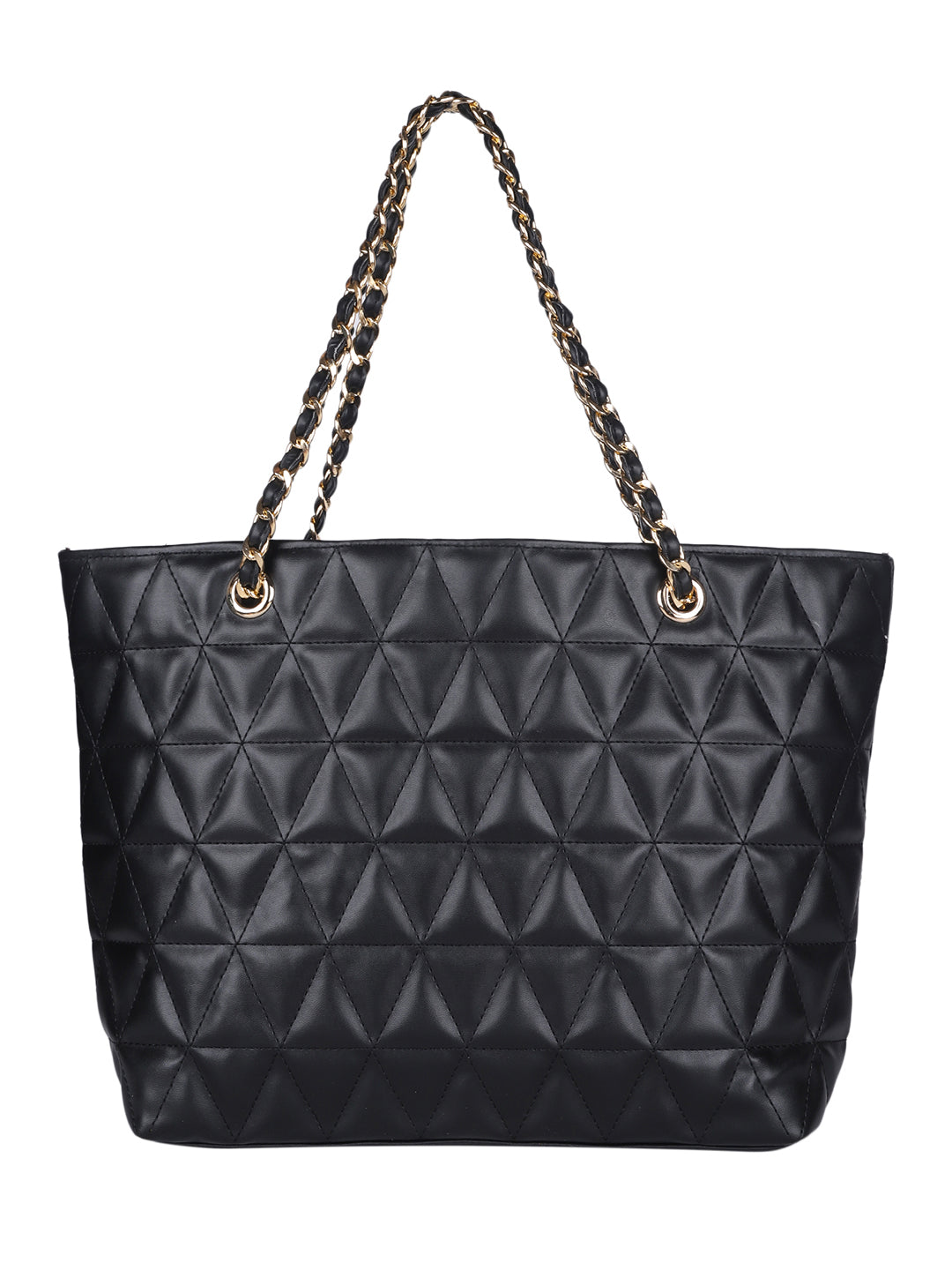 Black Solid Shoulder Bag