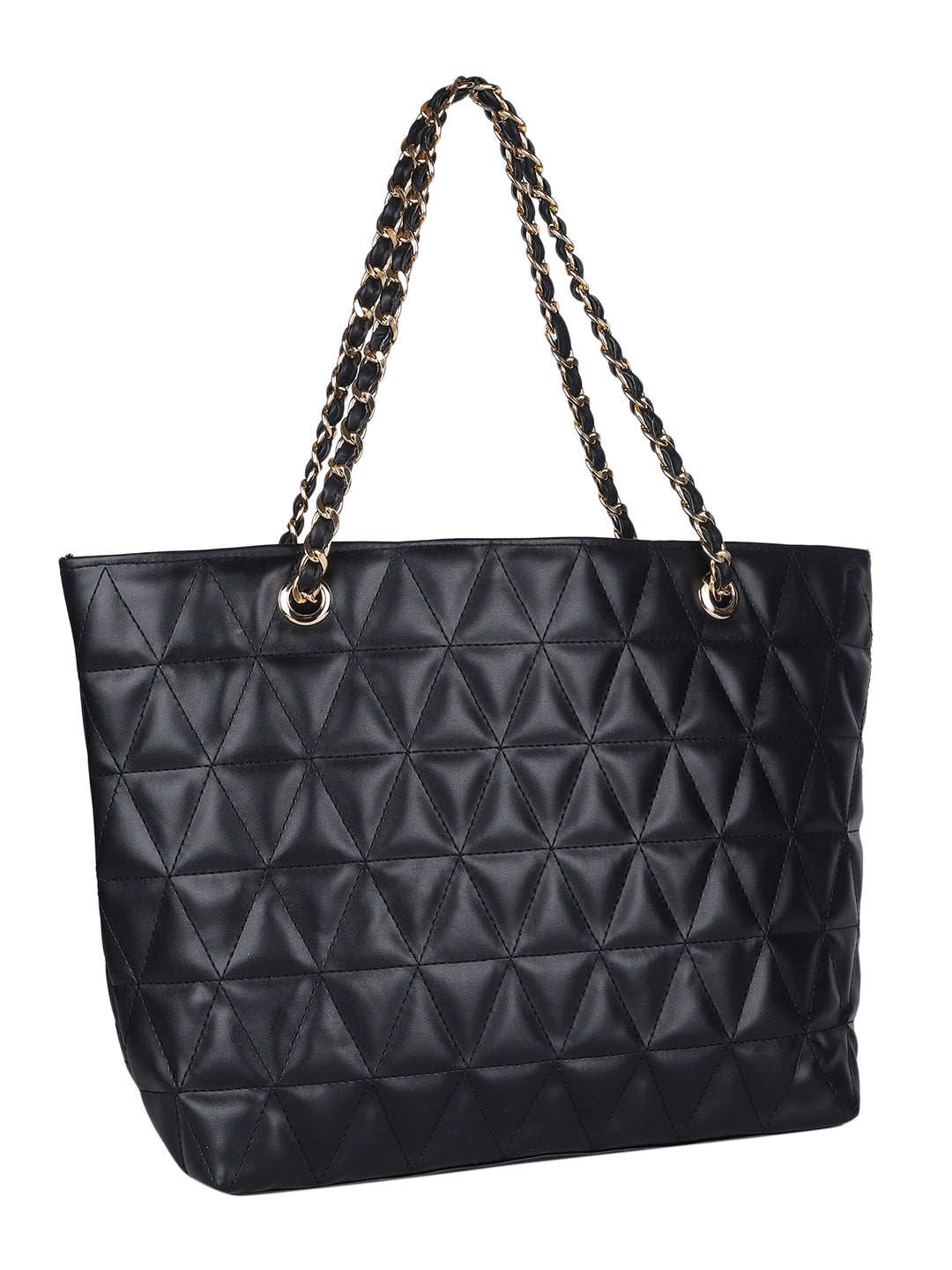 Black Solid Shoulder Bag