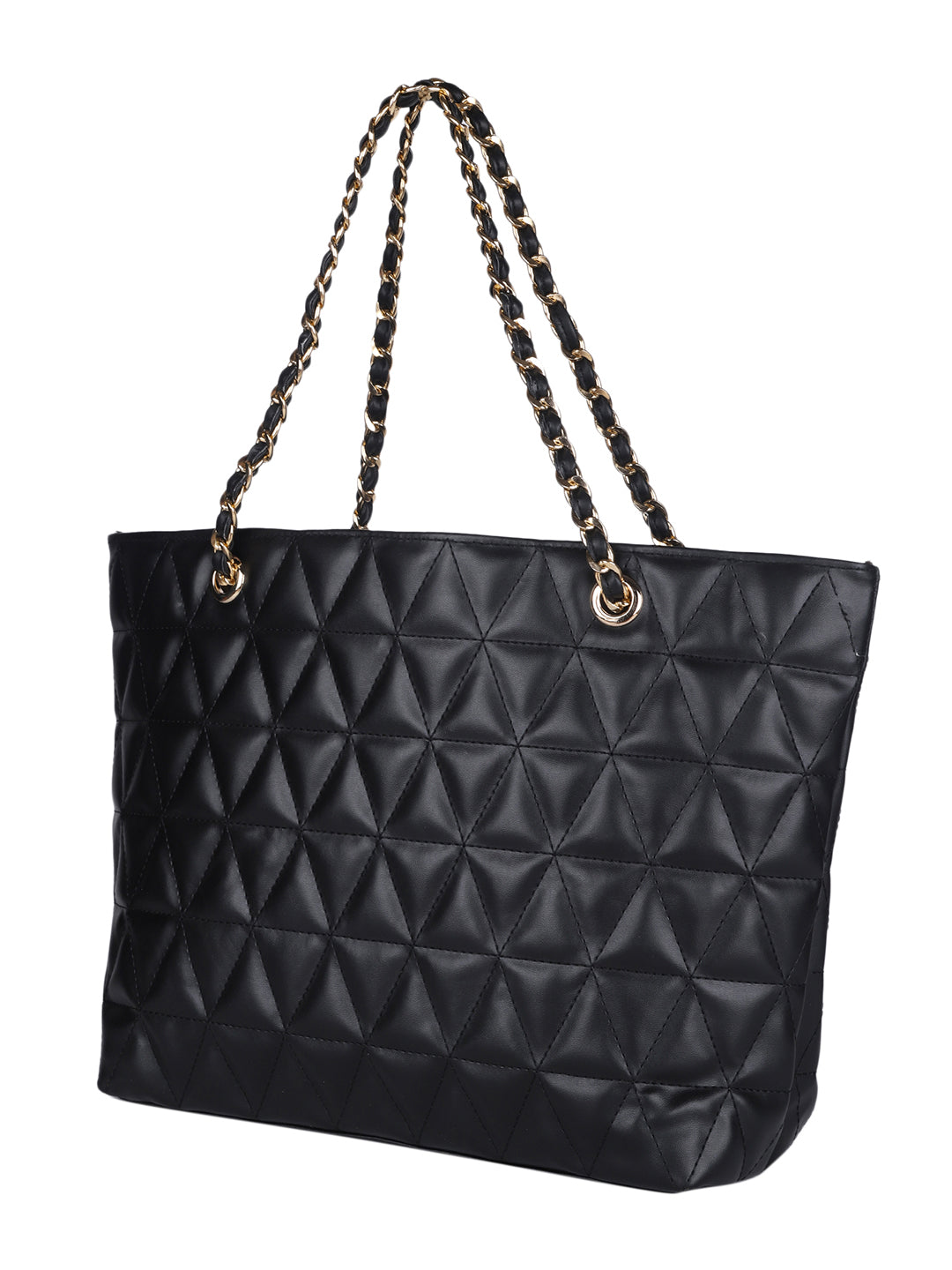 Black Solid Shoulder Bag