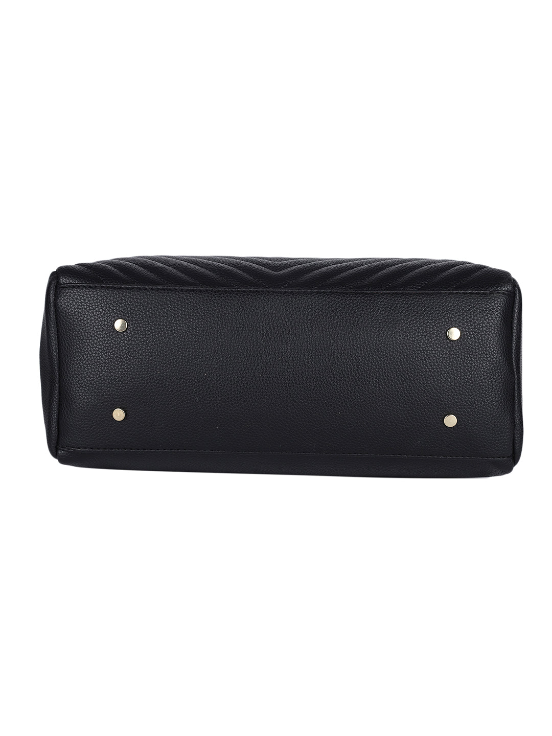 MINI WESST Black Solid Handheld Bag(MWTB108BL)