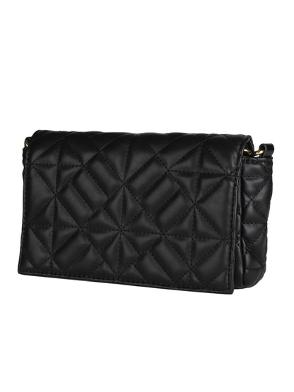MINI WESST Black Casual Solid Shoulder Bag(MWHB146BL)