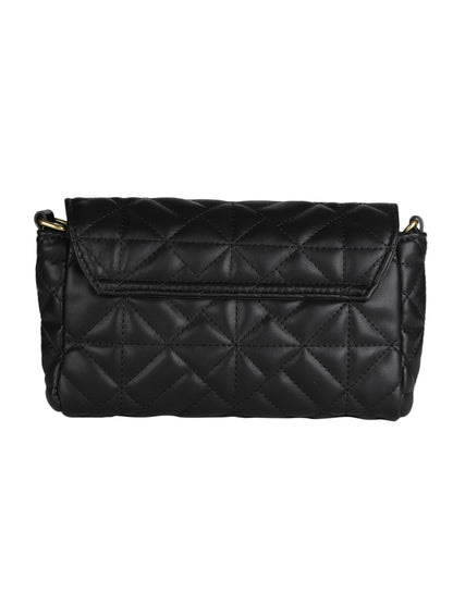 MINI WESST Black Casual Solid Shoulder Bag(MWHB146BL)