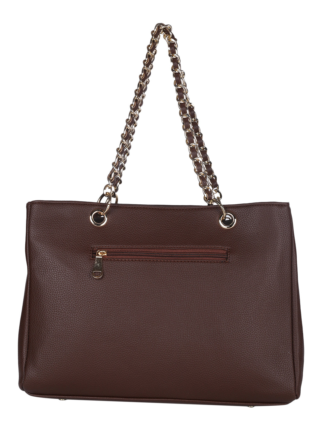 MINI WESST Brown Solid Handheld Bag(MWTB110BR)