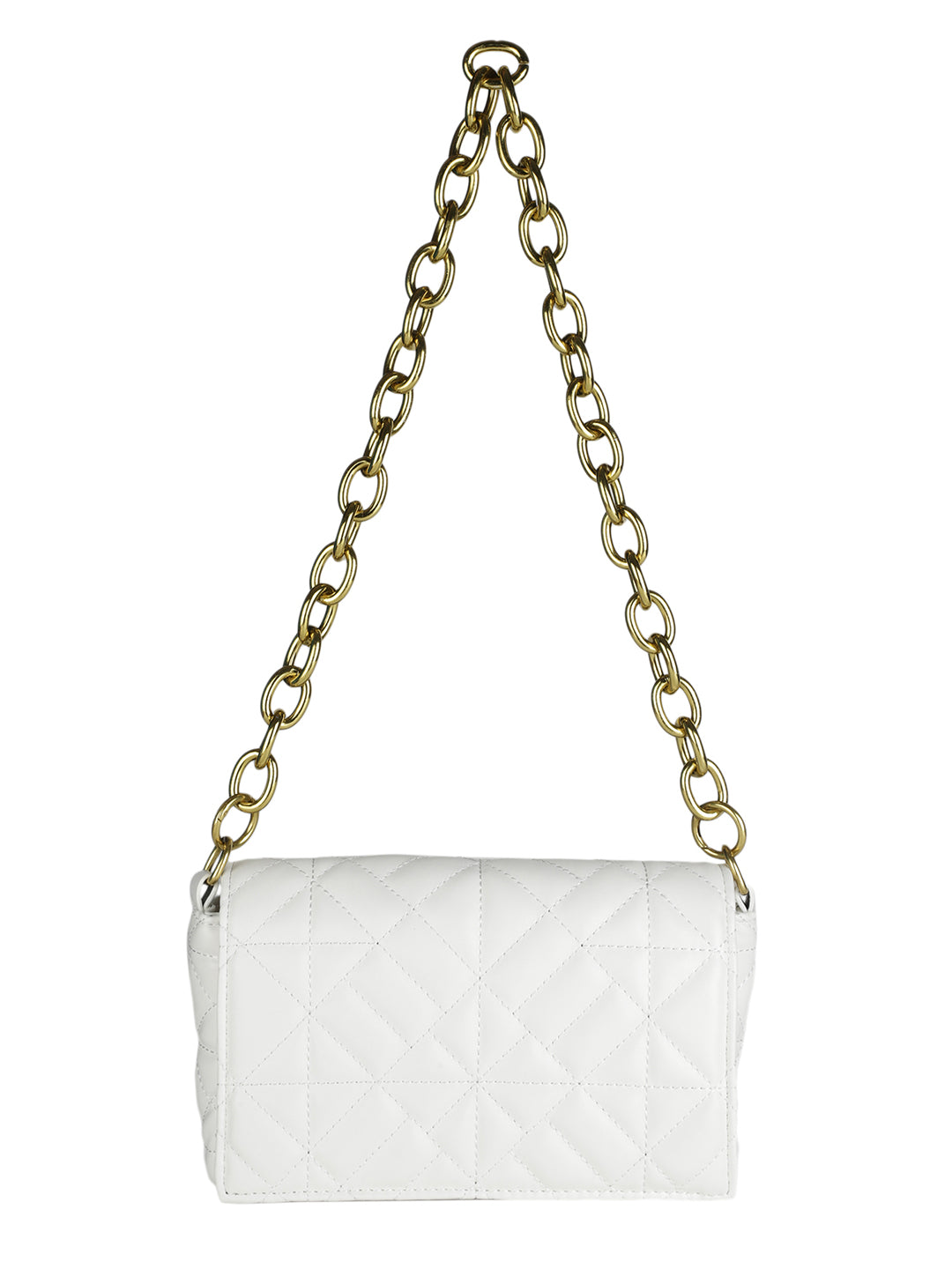 MINI WESST White Casual Solid Shoulder Bag(MWHB147WT)