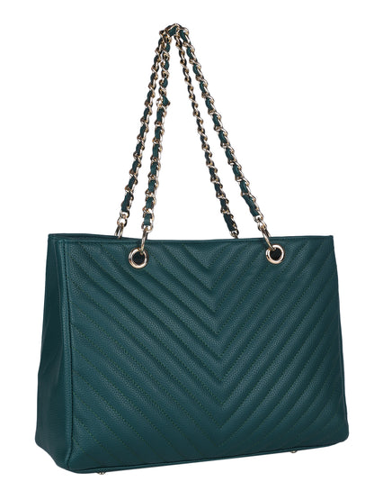 MINI WESST Green Solid Handheld Bag(MWTB107GR)