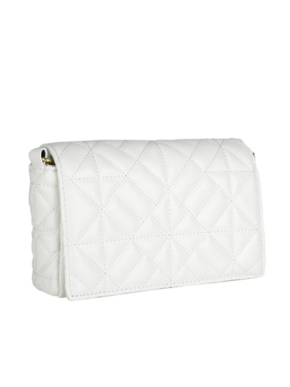 MINI WESST White Casual Solid Shoulder Bag(MWHB147WT)