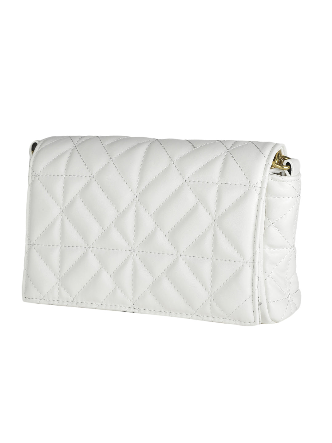MINI WESST White Casual Solid Shoulder Bag(MWHB147WT)