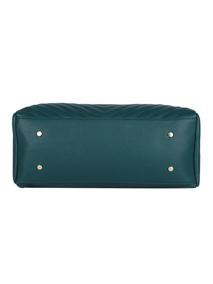 MINI WESST Green Solid Handheld Bag(MWTB107GR)