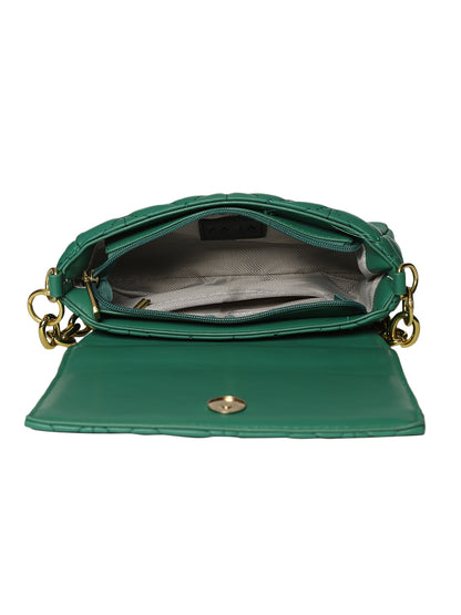 MINI WESST Green Casual Solid Shoulder Bag(MWHB144GR)