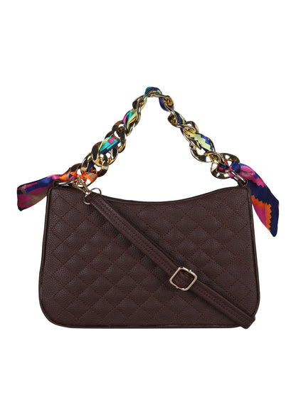 MINI WESST Brown Solid Sling Bag(MWHB236BR)