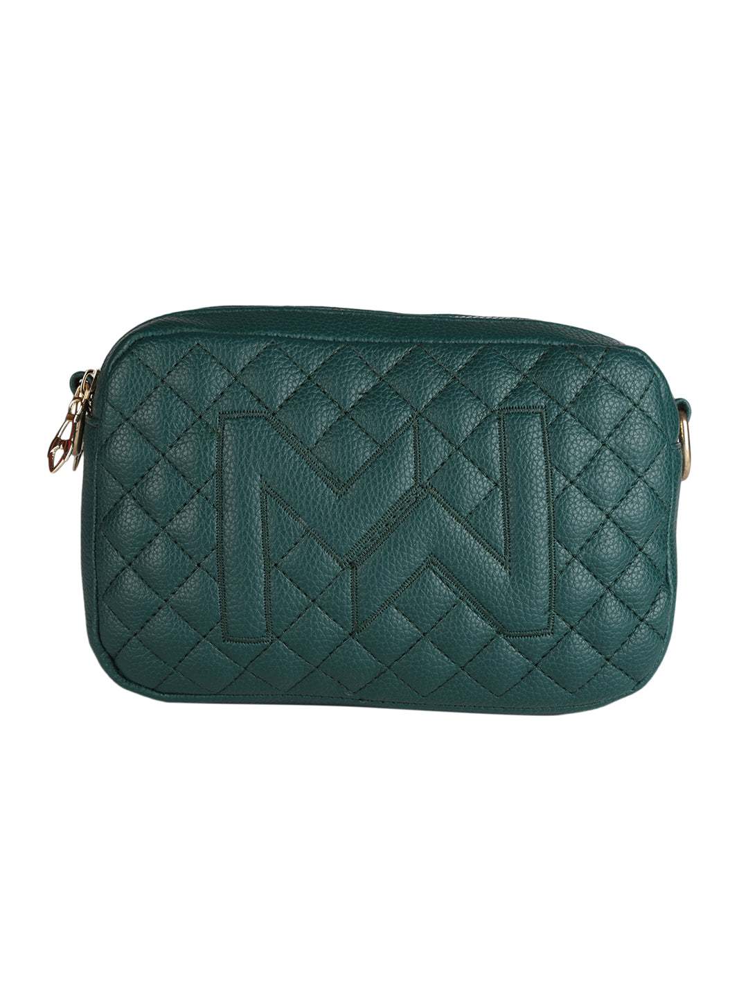 Green Casual Solid Sling Bag