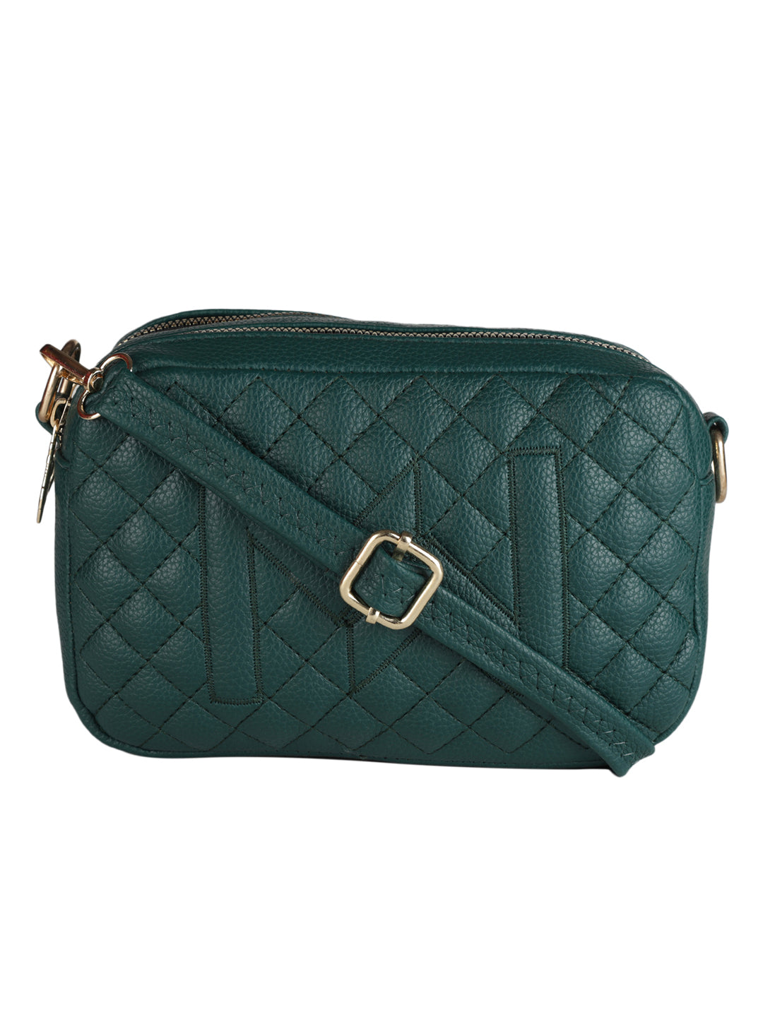 Green Casual Solid Sling Bag