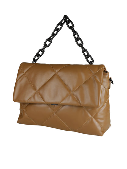 MINI WESST Brown Casual Solid Sling Bag(MWHB153BR)