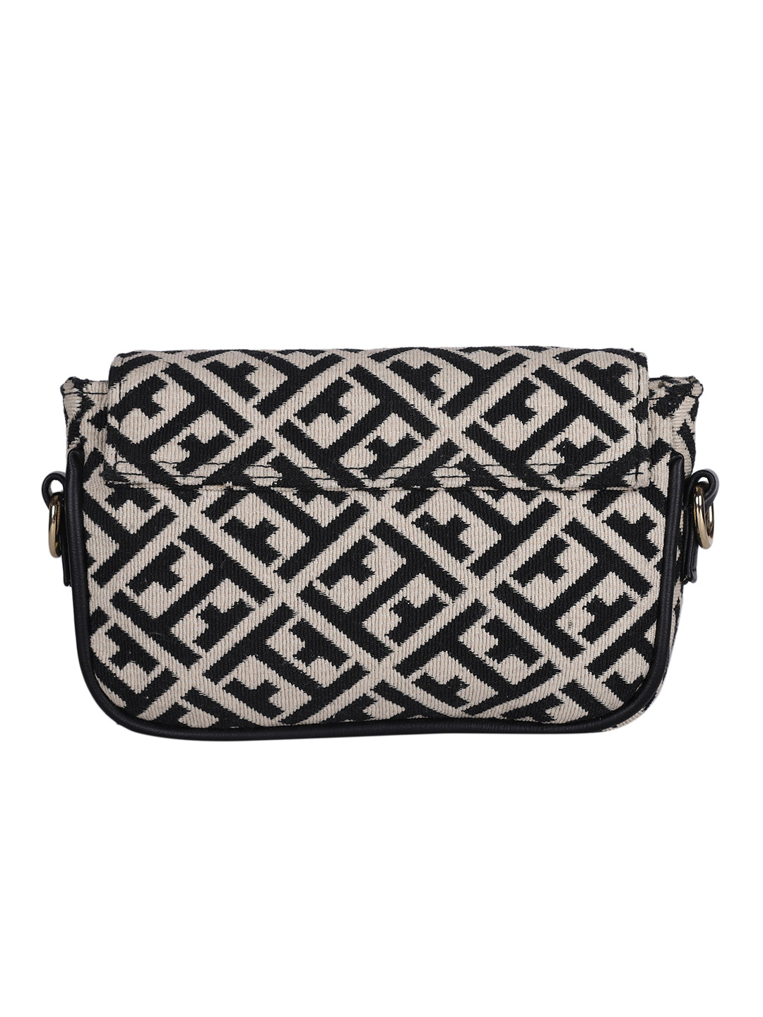 Black And White Graphic Sling Bag