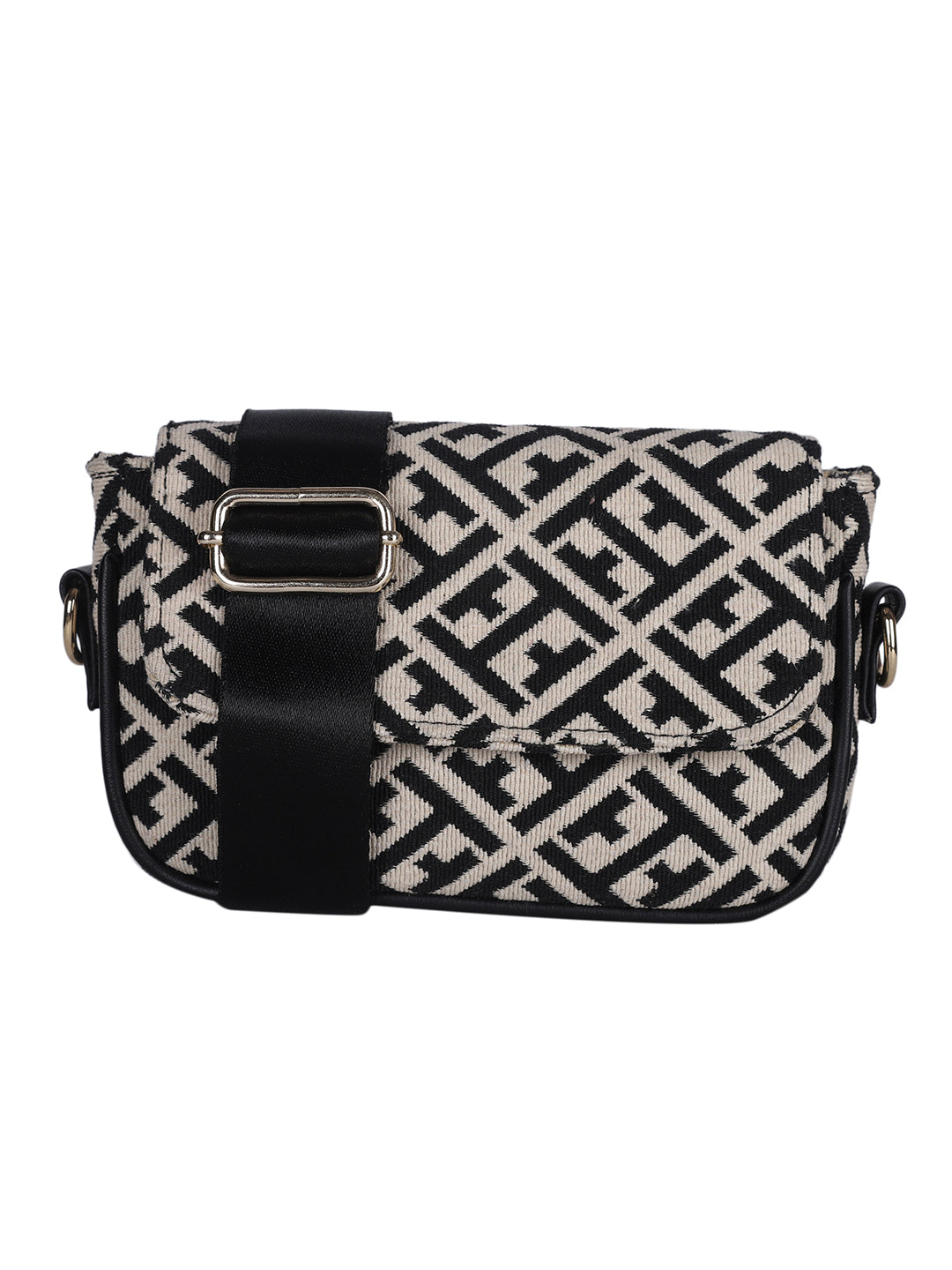 Black And White Graphic Sling Bag