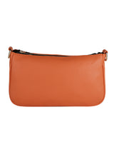 Orange Casual Solid Sling Bag with Round Pouch