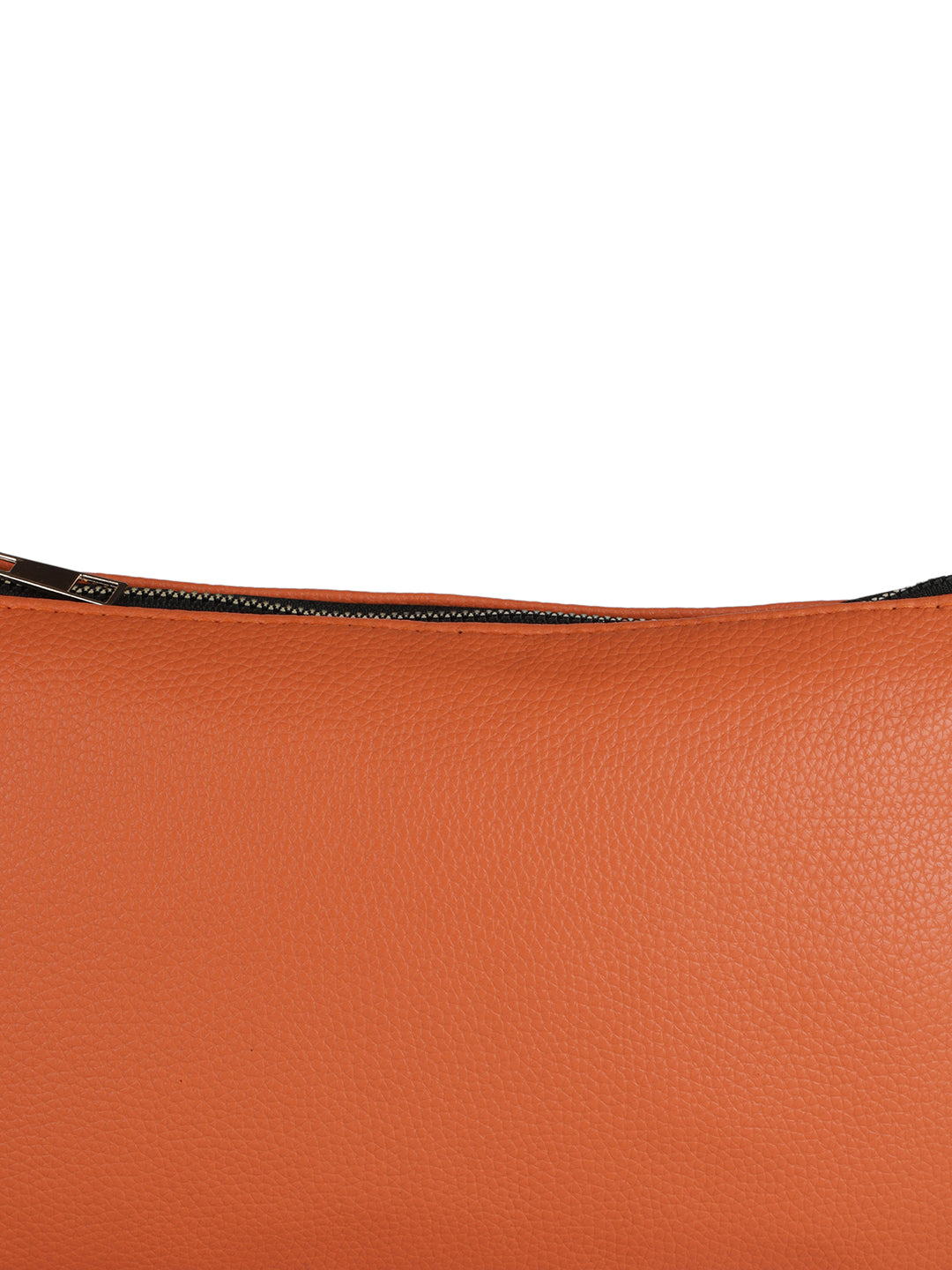 Orange Casual Solid Sling Bag with Round Pouch