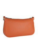 Orange Casual Solid Sling Bag with Round Pouch