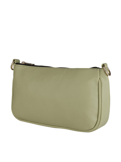 MINI WESST Green Casual Solid Sling Bag with Round Pouch(MWHB156GR)