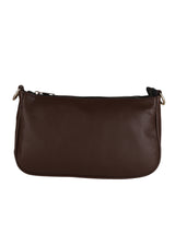 Brown Casual Solid Sling Bag with Round Pouch