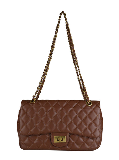 MINI WESST Brown Casual Solid Sling Bag(MWHB159BR)