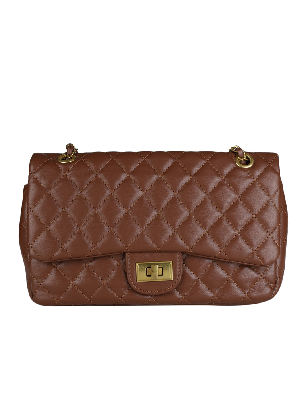 MINI WESST Brown Casual Solid Sling Bag(MWHB159BR)