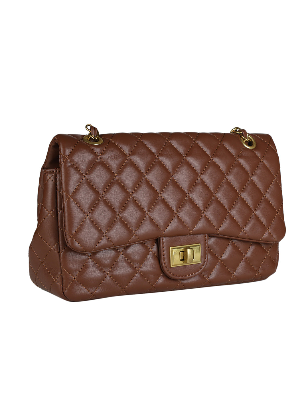 MINI WESST Brown Casual Solid Sling Bag(MWHB159BR)