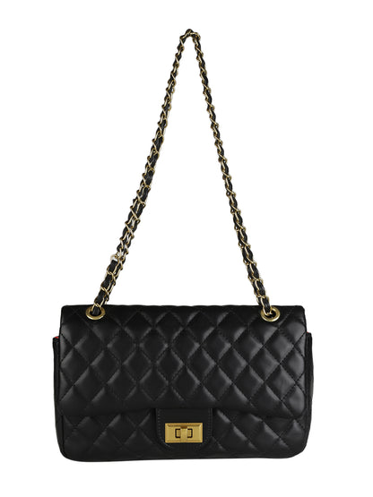 MINI WESST Black Casual Solid Sling Bag(MWHB161BL)