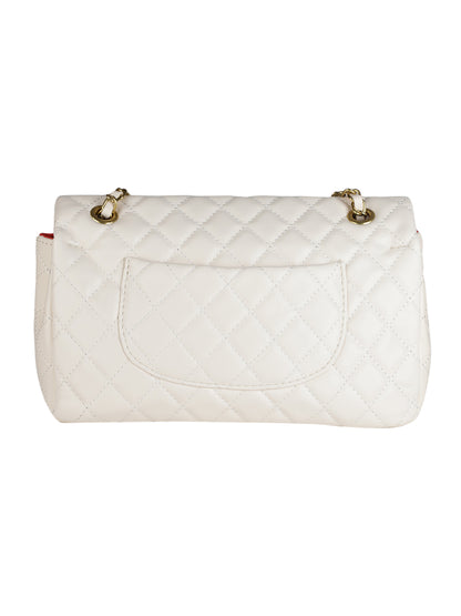 MINI WESST White Casual Solid Sling Bag(MWHB160WT)