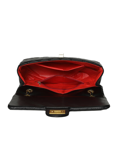 MINI WESST Black Casual Solid Sling Bag(MWHB161BL)