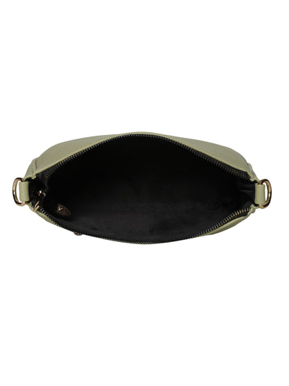 MINI WESST Green Casual Solid Sling Bag with Round Pouch(MWHB156GR)