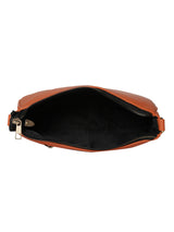 Orange Casual Solid Sling Bag with Round Pouch