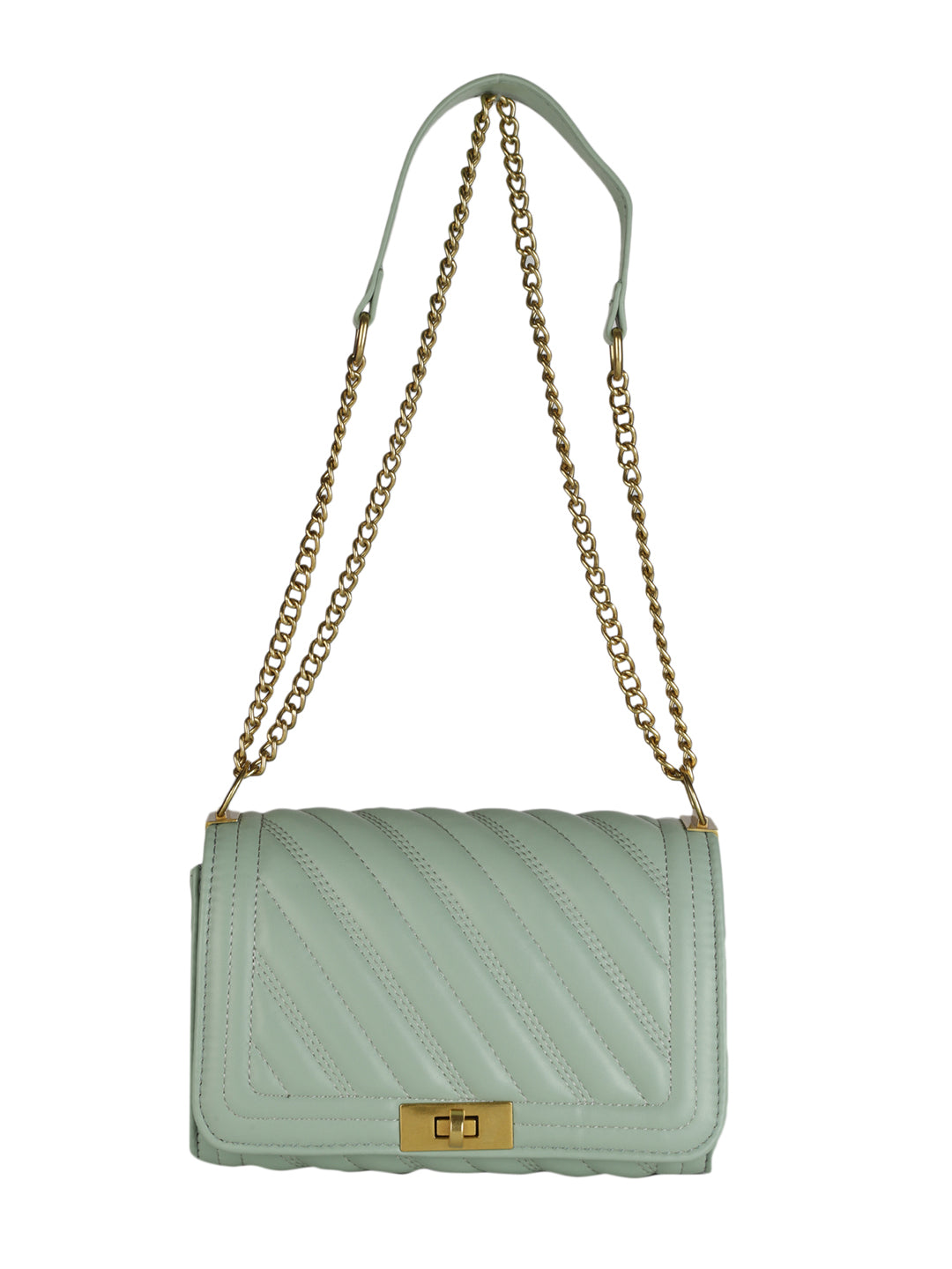 MINI WESST Green Casual Solid Sling Bag(MWHB167GR)