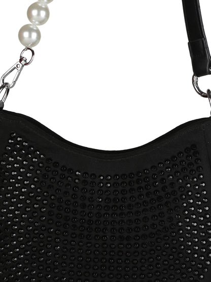 MINI WESST Black Party Handheld Bag(MWHB172BL)