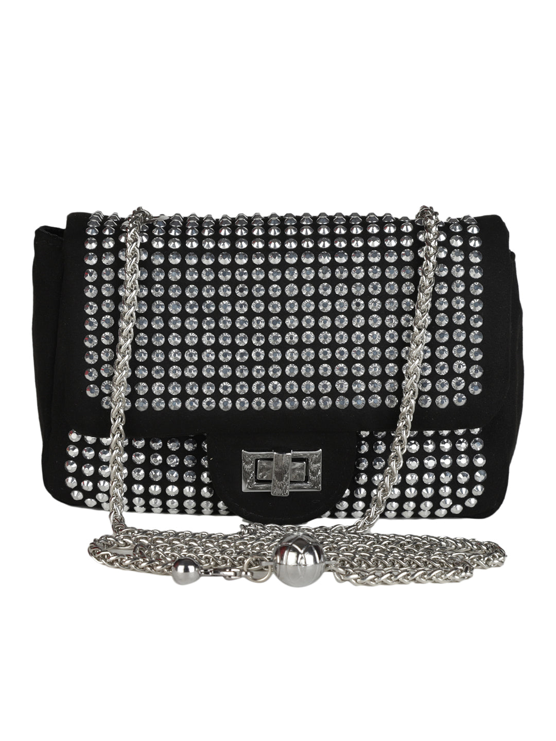 MINI WESST Silver Party Sling Bag(MWHB170SIL)