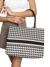 Multi Color houndstooth tote bag