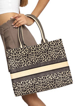 Multi Color leopard print tote bag